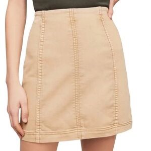 Free People tan/khaki mini skirt